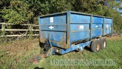 Marston FF10L twin axle (12 tonne gross) tipping trailer c/w 3 spare wheels