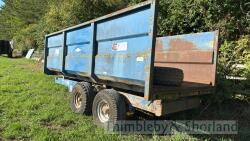 Marston FF10L twin axle (12 tonne gross) tipping trailer c/w 3 spare wheels - 2
