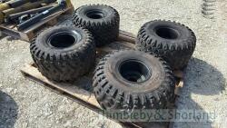 Set of 4 ATV wheels and tyres, AT25 x 13-9 (unused)