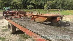 Brown flat 8 bale sledge