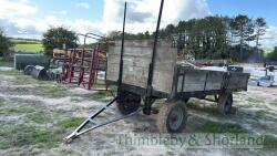 4 wheeled wooden trailer