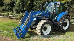 New Holland TS120 Tractor with 750TL foreloader (2020) RX20 CWT, 1354 hours, 40k box. Electro Command. Front tyres 440/60 R28 & rear tyres 540/65 R38.