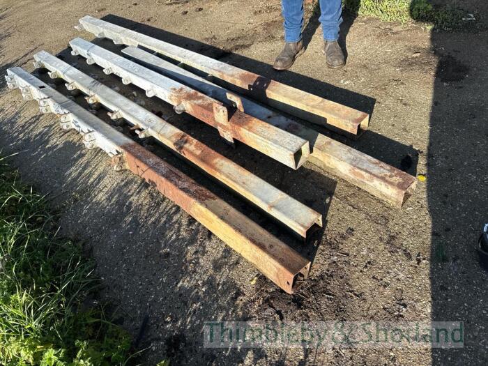 5 galvanised gate posts