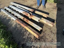 5 galvanised gate posts