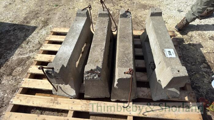 4 concrete water trough stands