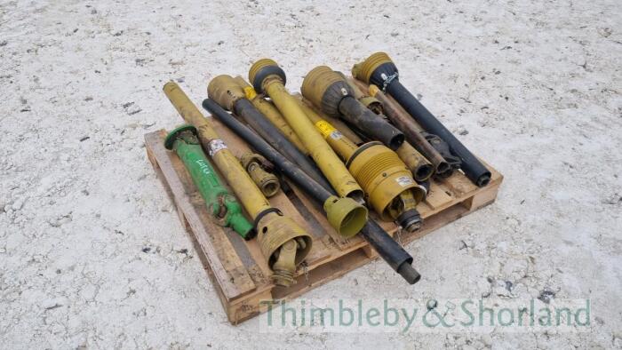 Pallet of PTO shafts and covers