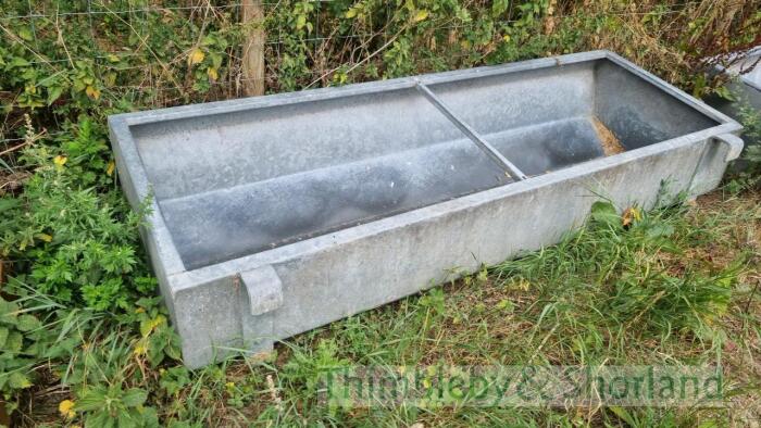 7' galvanised feed trough