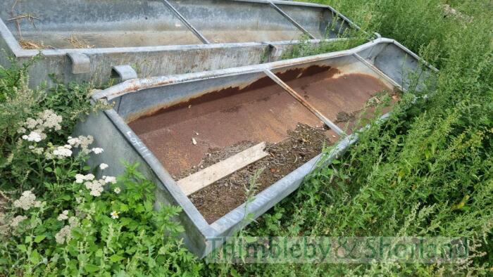 13' galvanised feed trough
