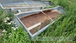 13' galvanised feed trough
