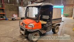 Kubota RTV900 4x4 all terrain vehicle. Hours and year unknown