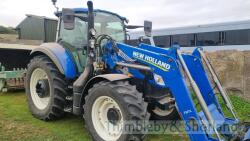 New Holland TS120 Tractor with 750TL foreloader (2020) RX20 CWT, 1354 hours, 40k box. Electro Command. Front tyres 440/60 R28 & rear tyres 540/65 R38. - 3