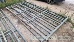 2 galvanised bull pen gates, 2.8m