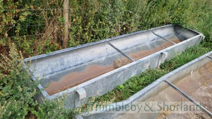 13' galvanised feed trough