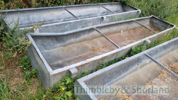 13' galvanised feed trough