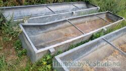 13' galvanised feed trough