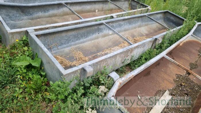 13' galvanised feed trough