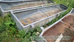 13' galvanised feed trough